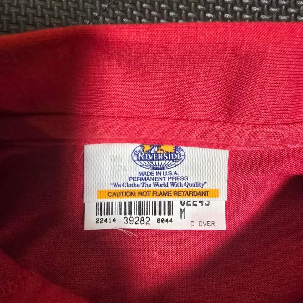 Vintage 1980s Authentic Riverside made in tee USA Coca-Cola Workwear - Picture 3 of 4